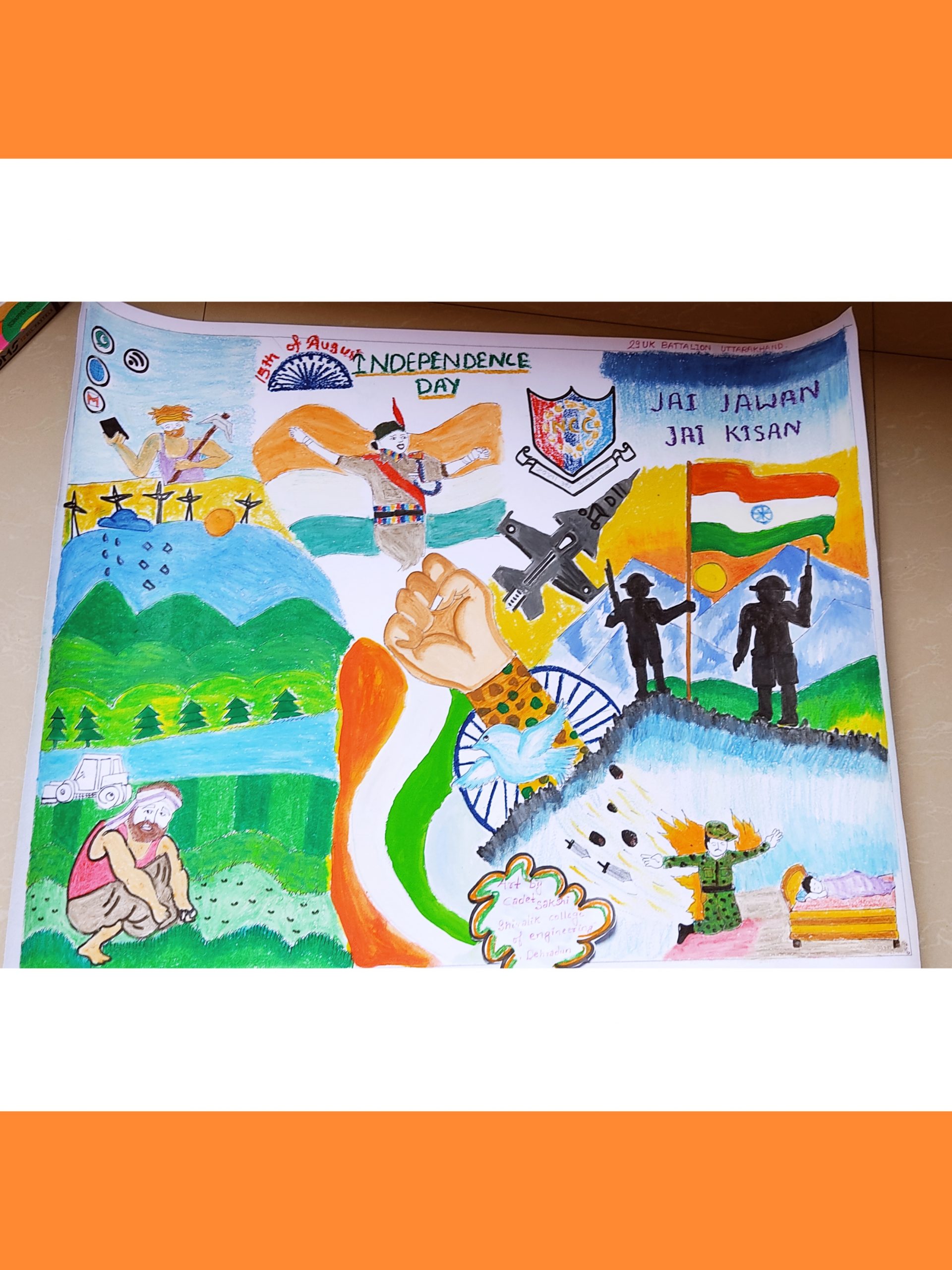 Republic day drawing competition for kids | independence day poster drawing  | India Flag Drawing - YouTube