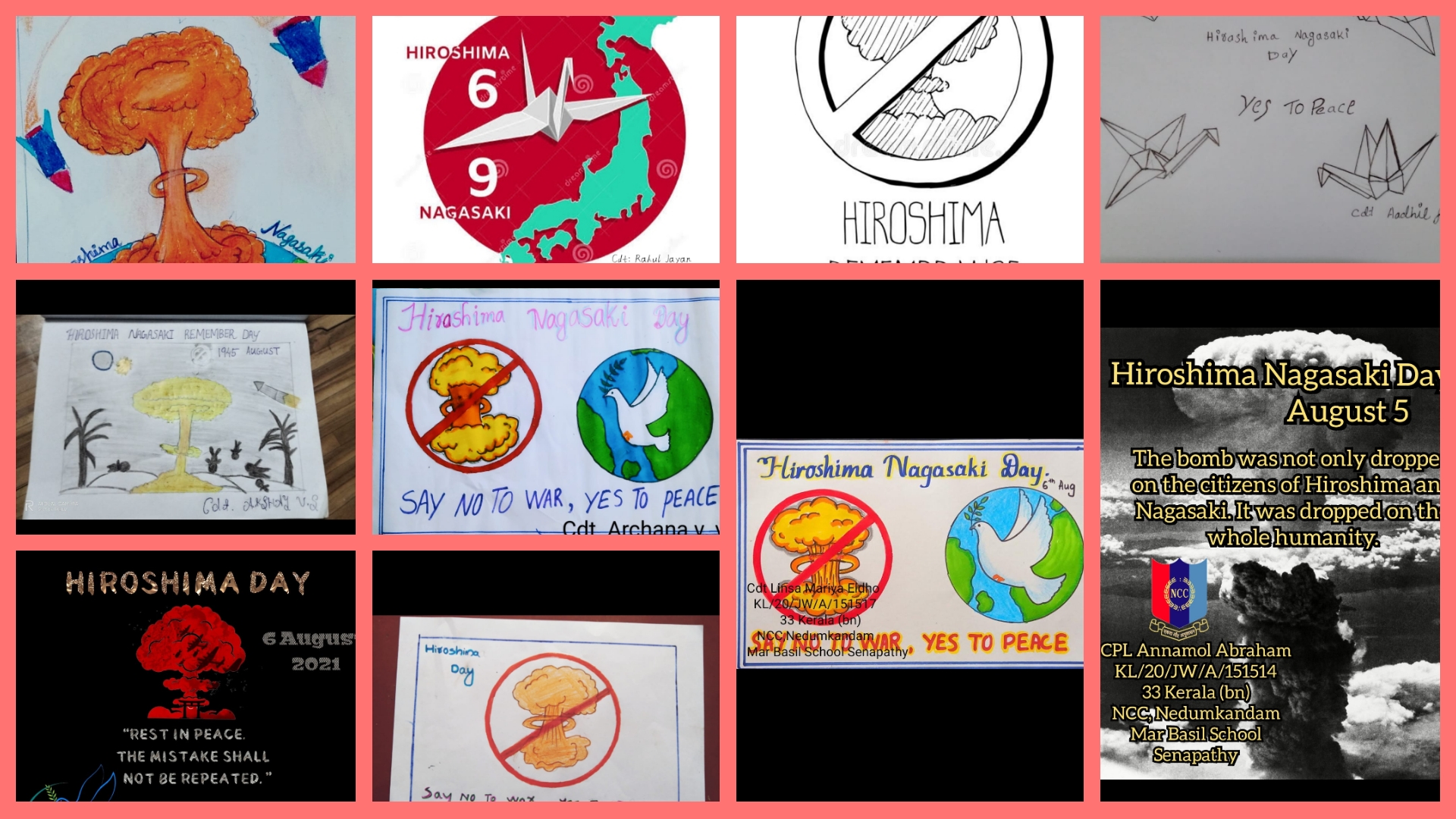 Hiroshima Nagasaki day posters – India NCC