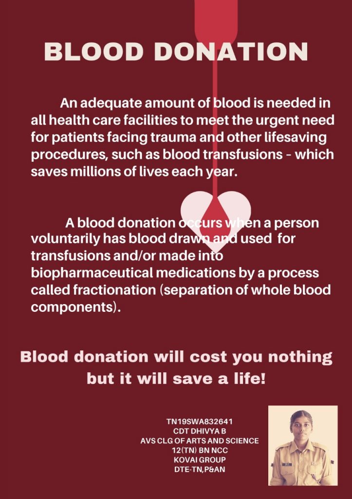 Blood donation – India NCC