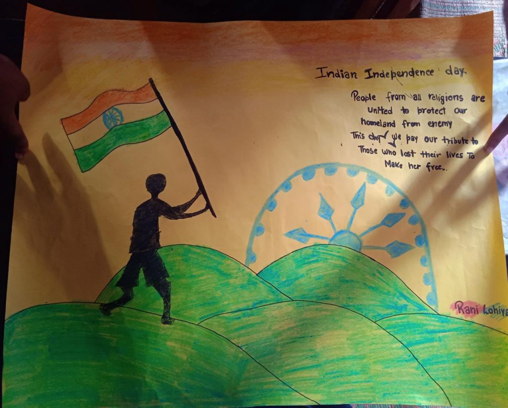 Indian flag artwork(took a while to make) : r/india