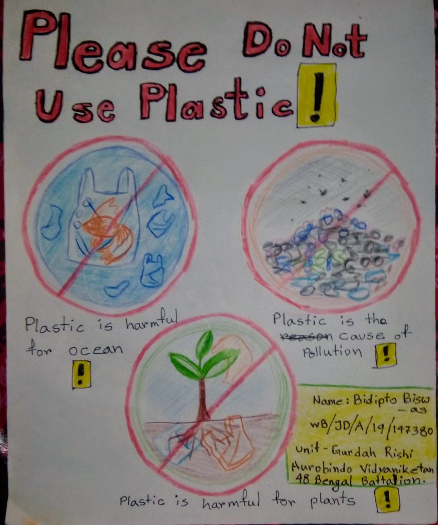 Say no to single use plastic – India NCC