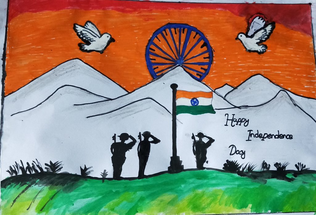 Republic Day Celebration in School. Easy scenery drawing | Easy scenery  drawing of republic day celebration | By Drawing BookFacebook