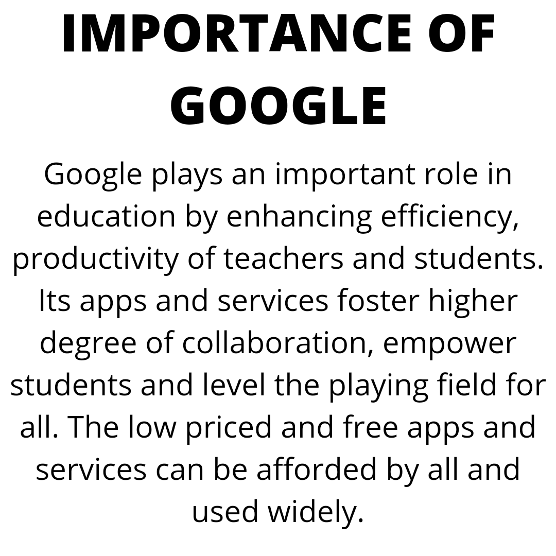 Why Google is important?