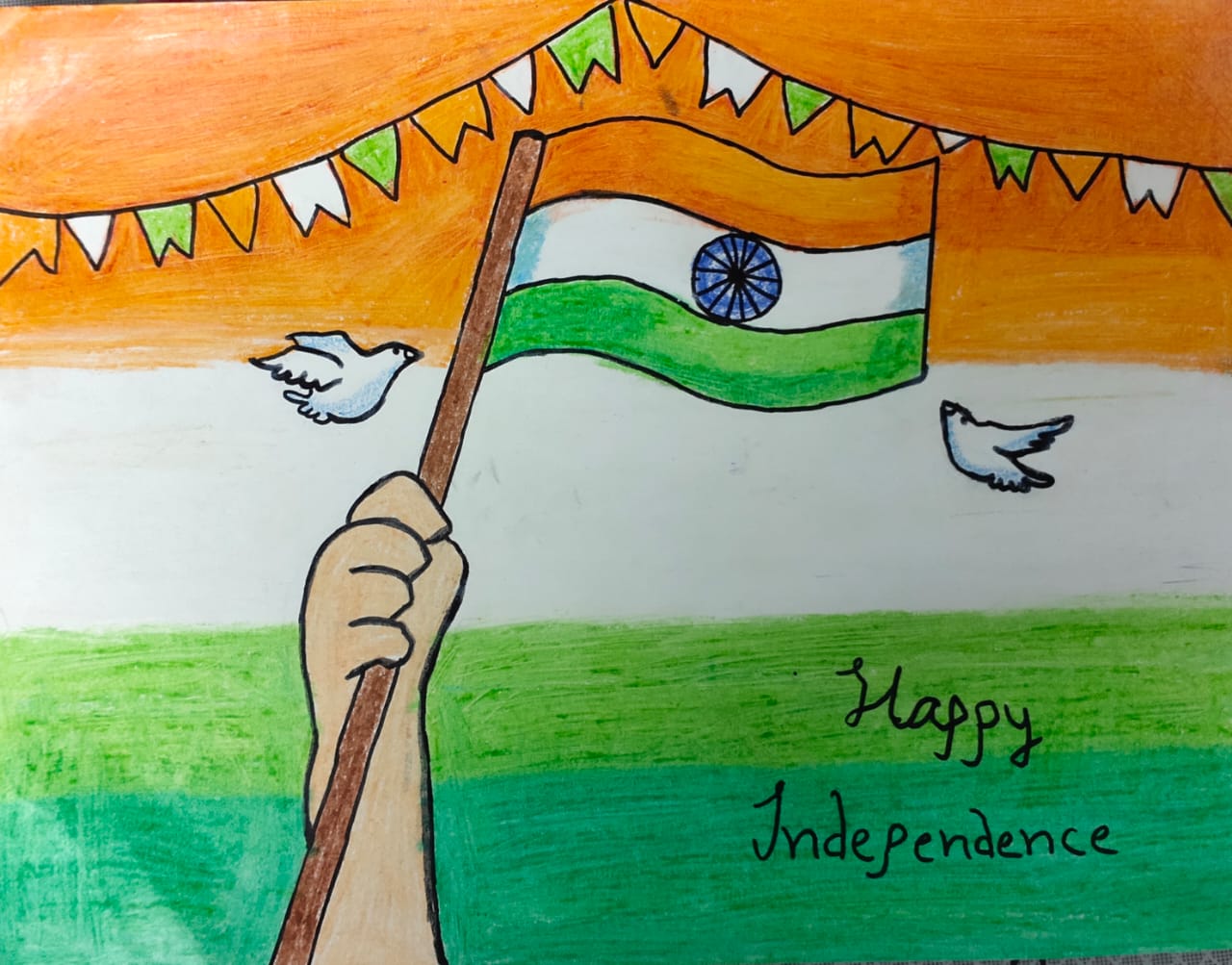 Happy Independence Day | 75th Indipendence Day Special Drawing | | Instagram-saigonsouth.com.vn