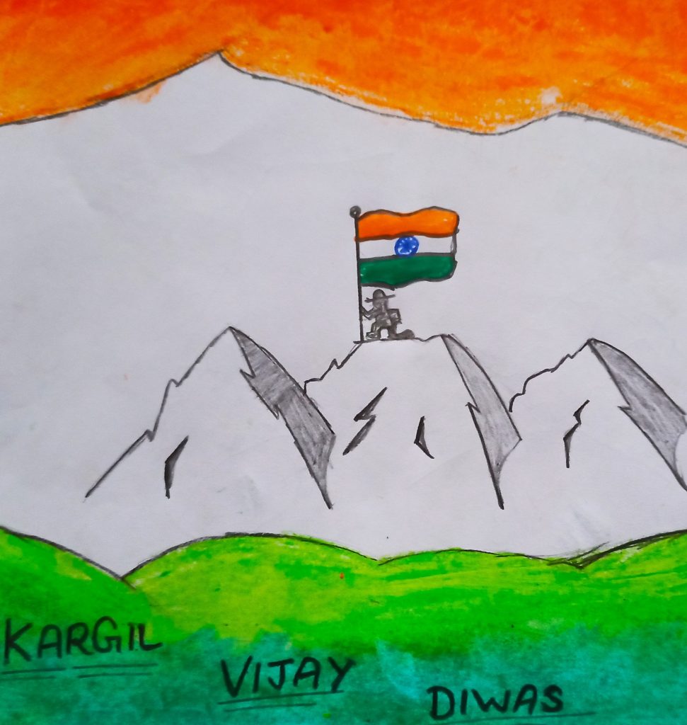 Kargil Vijay Diwas stock vector. Illustration of battlefield - 121559838