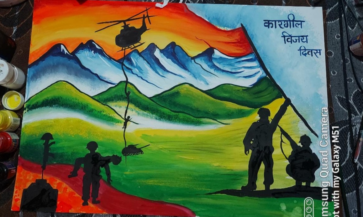 ADG PI - INDIAN ARMY on X | Drawing competition, Indian art paintings,  Painting competition