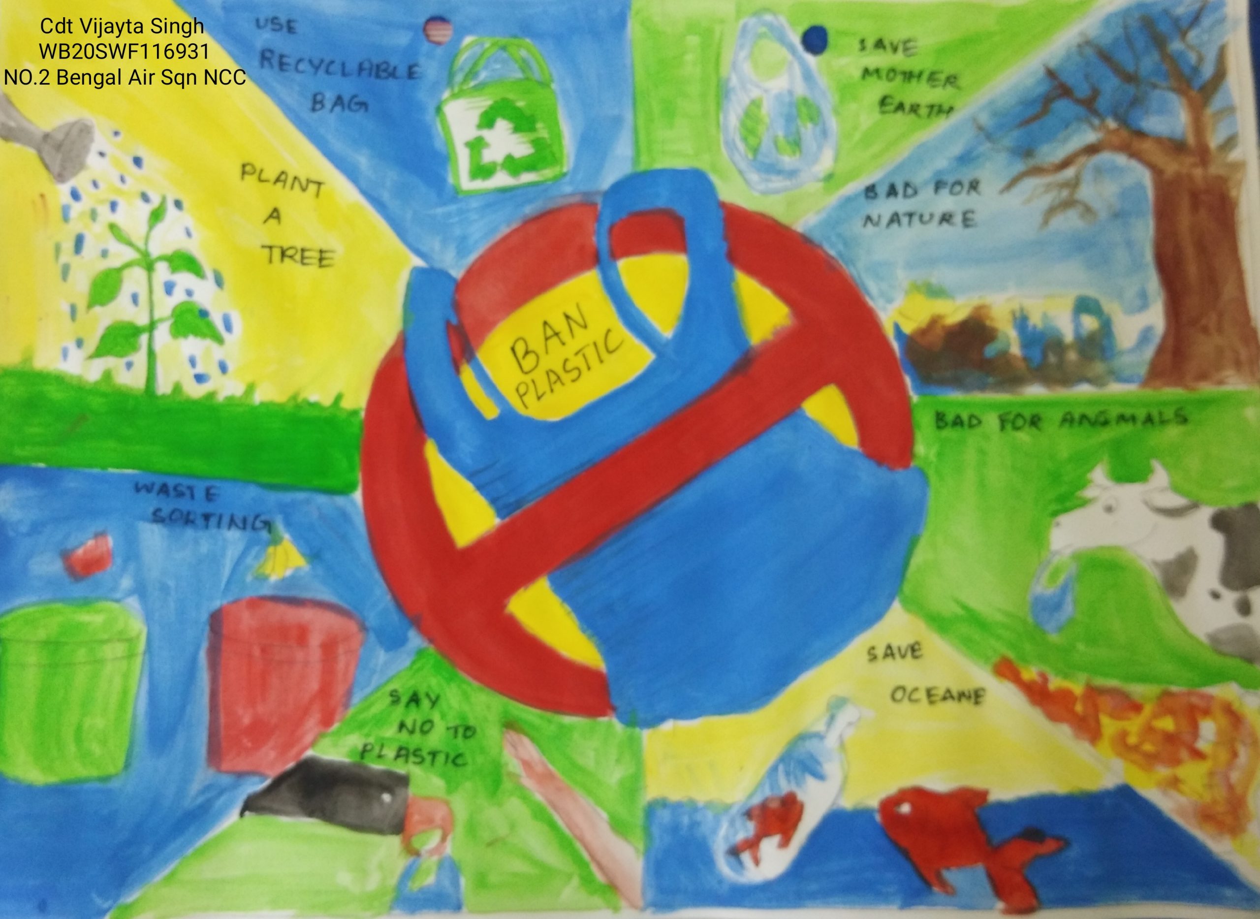 How to draw stop plastic pollution poster chart for school students - ve...  | Poster drawing, Handmade poster, Recycle poster