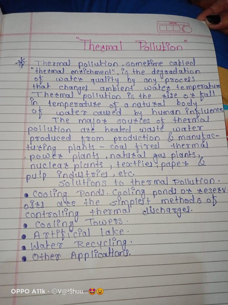 case study on thermal pollution