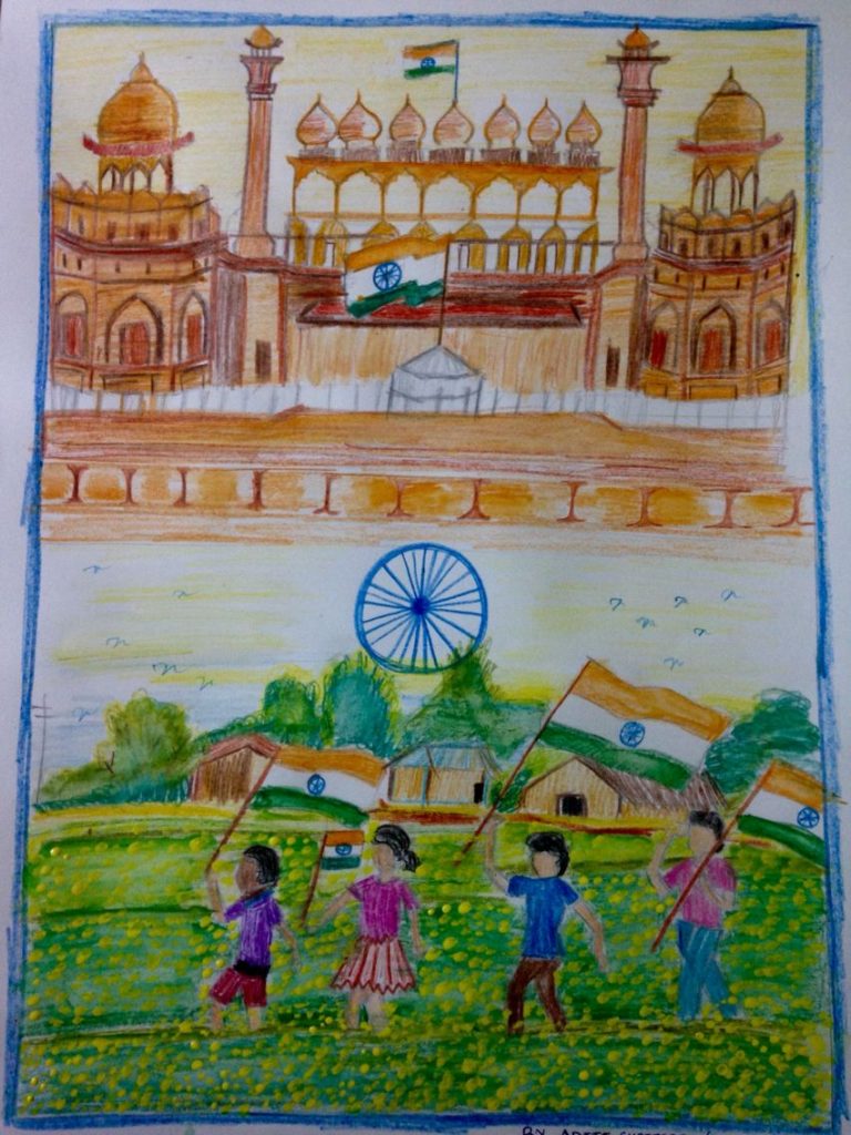 Independence Day Drawing Easy/75th Independence Day drawing/Azadi ka amrit  mahotsav easy drawing | Independence day drawing, Easy drawings, Poster  drawing