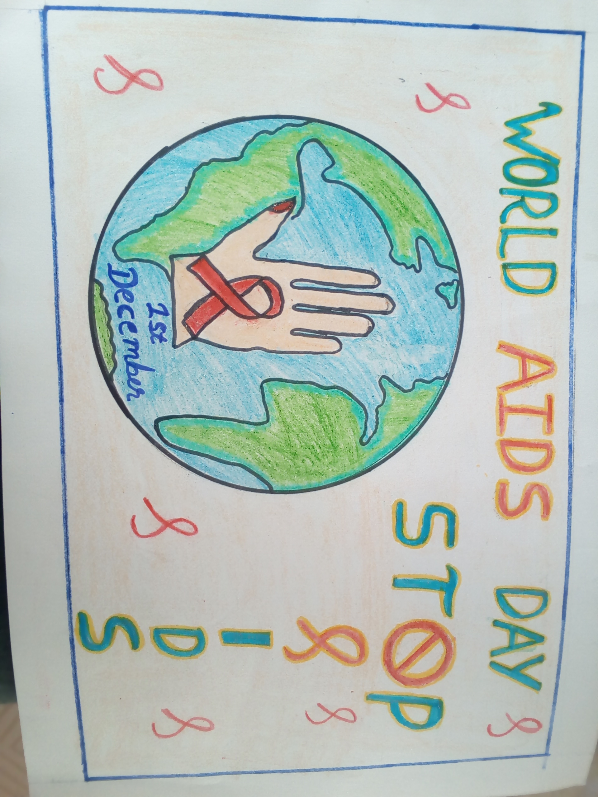 World AIDS Day Drawing Easy | Best AIDS Awareness Poster Design | World aids  day poster competition - YouTube | World aids day, Aids awareness, Aids day