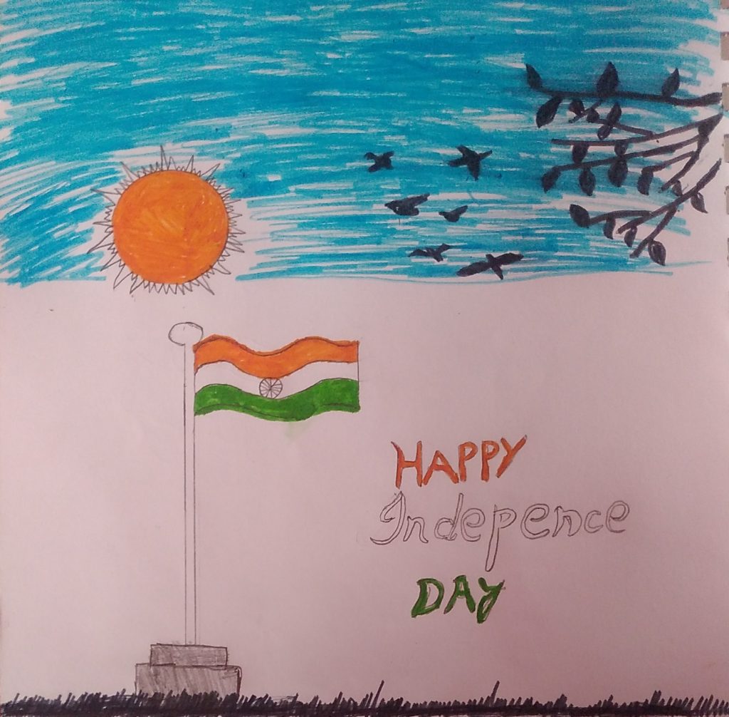 SCENERYDRAWING OF INDEPENDENCE DAY /15 AUGUST DRAWING/INDEPENDENCE DAY  SCENERY DRAWING FOR BEGINNE… | Independence day drawing, Easy drawings, Art  drawings for kids