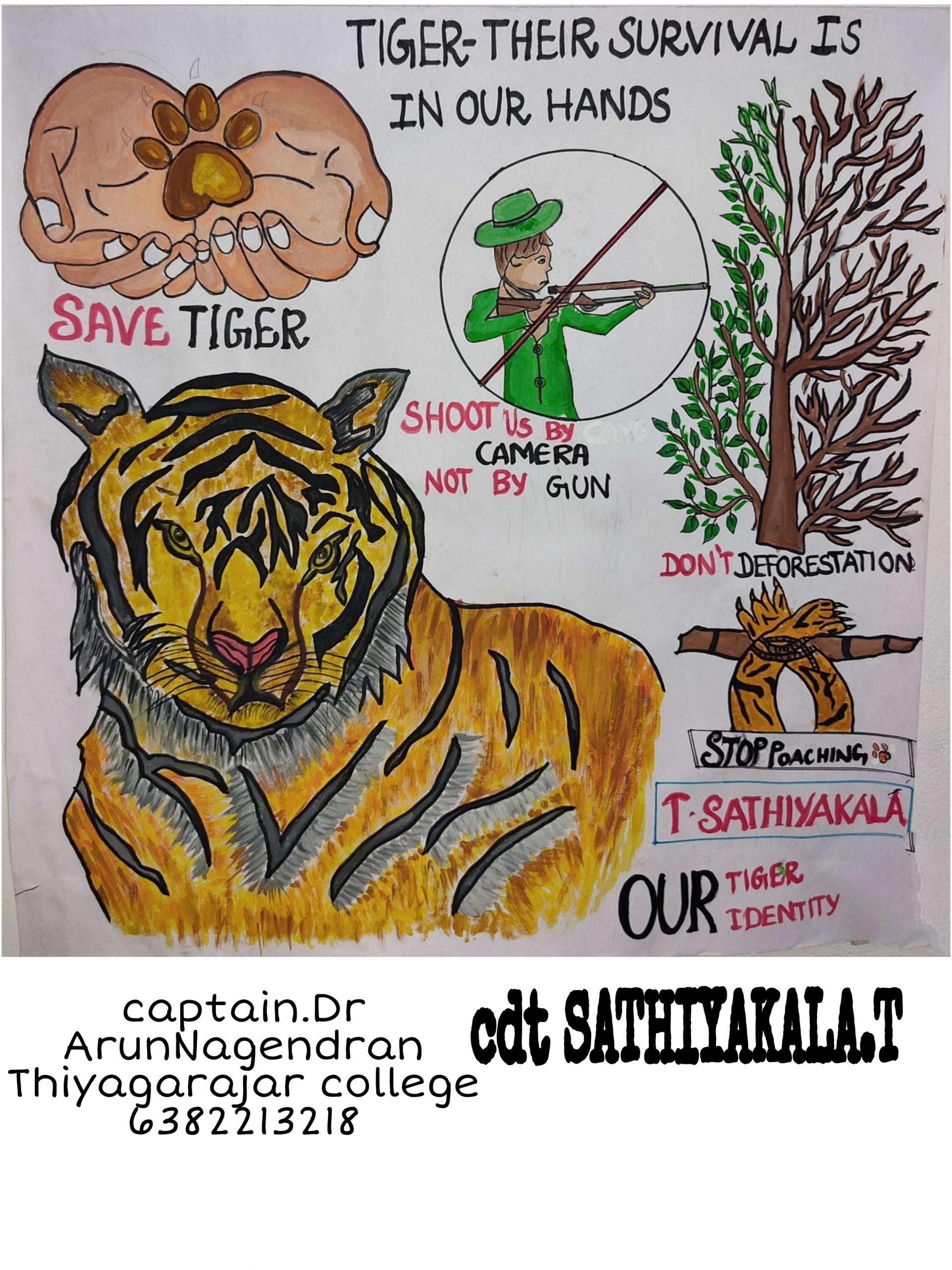 Share 137 Save Tiger Poster Drawing Easy Best Vn