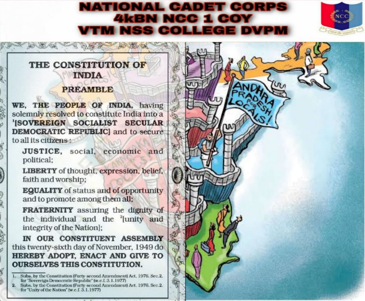 Preamble Of Indian Constitution – India NCC