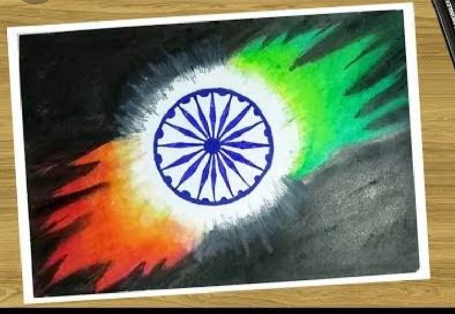 August 15 :- Independence Day Drawing || Color Pencils & Oil Pastels -  YouTube