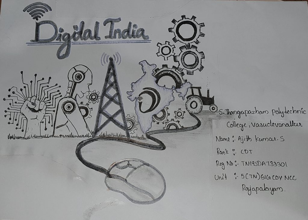 Drawing on Digital India  India NCC