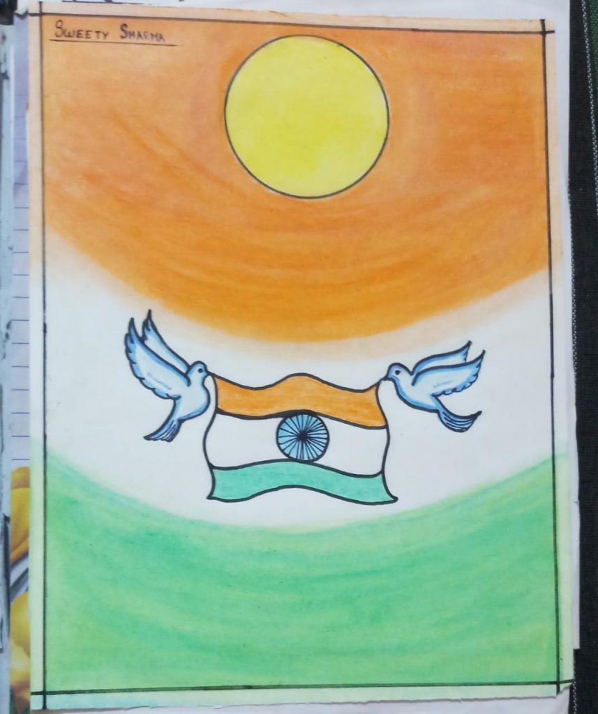 Happy Independence Day | Drawings by 9 year old Kavindhar