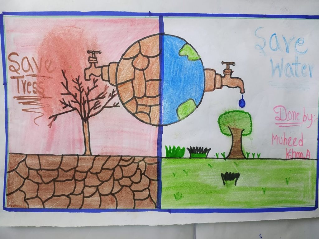 How to Draw Save Water / Save Trees / Save Energy / Save Earth Color Poster  Drawing Step by Step - YouTube