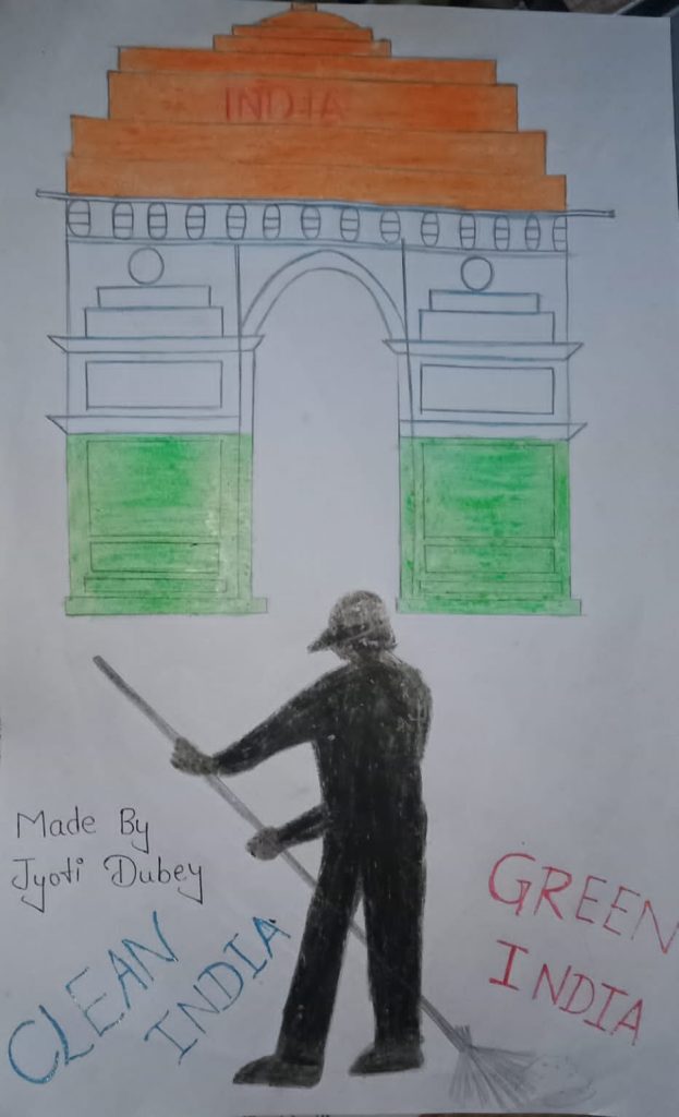 Clean India Green India Essay Speech Drawing