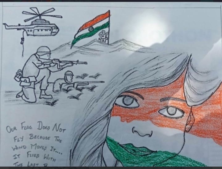 75 years of independence 🇮🇳 Mera Bharat Mahan 🧡🤍💚 #watercolor  #happyindependenceday #independenceday #drawing #drawingsketch #artist  #art… | Instagram