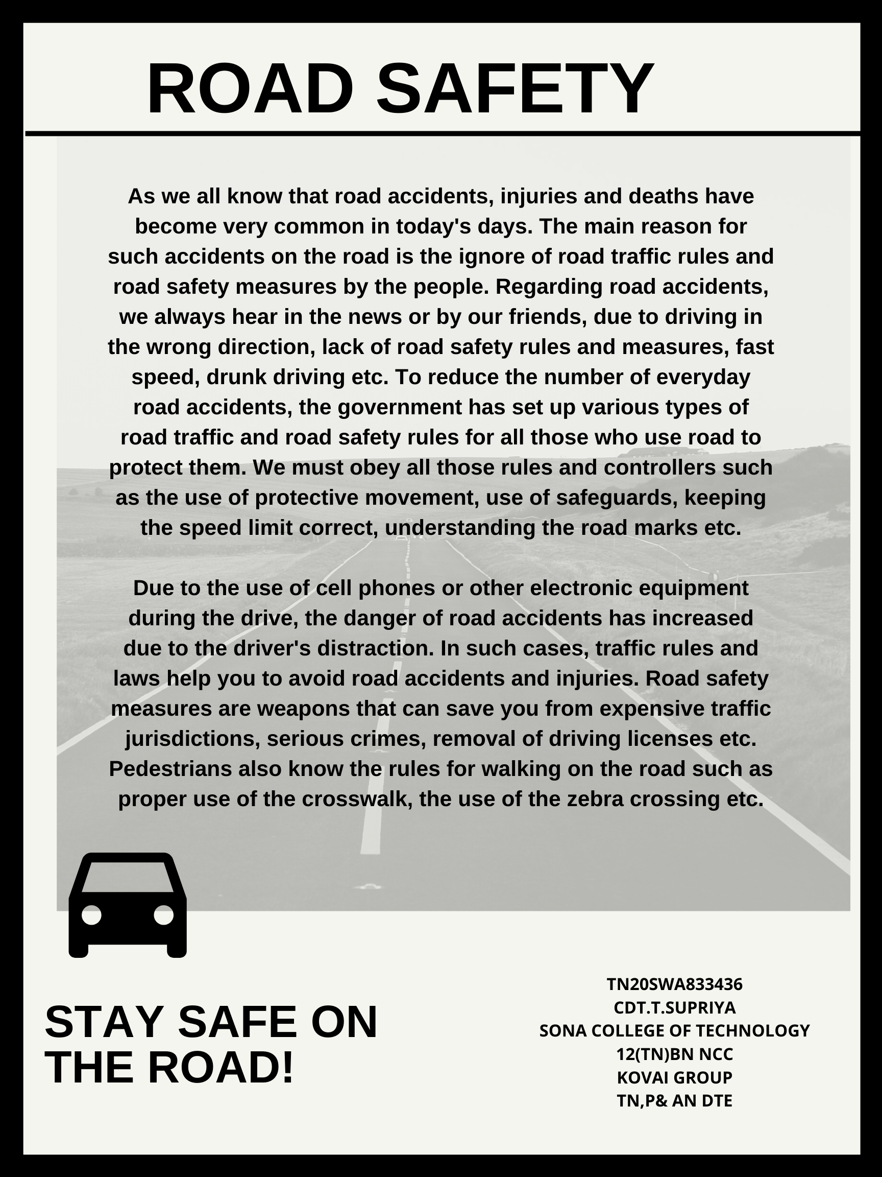 Road safety – India NCC