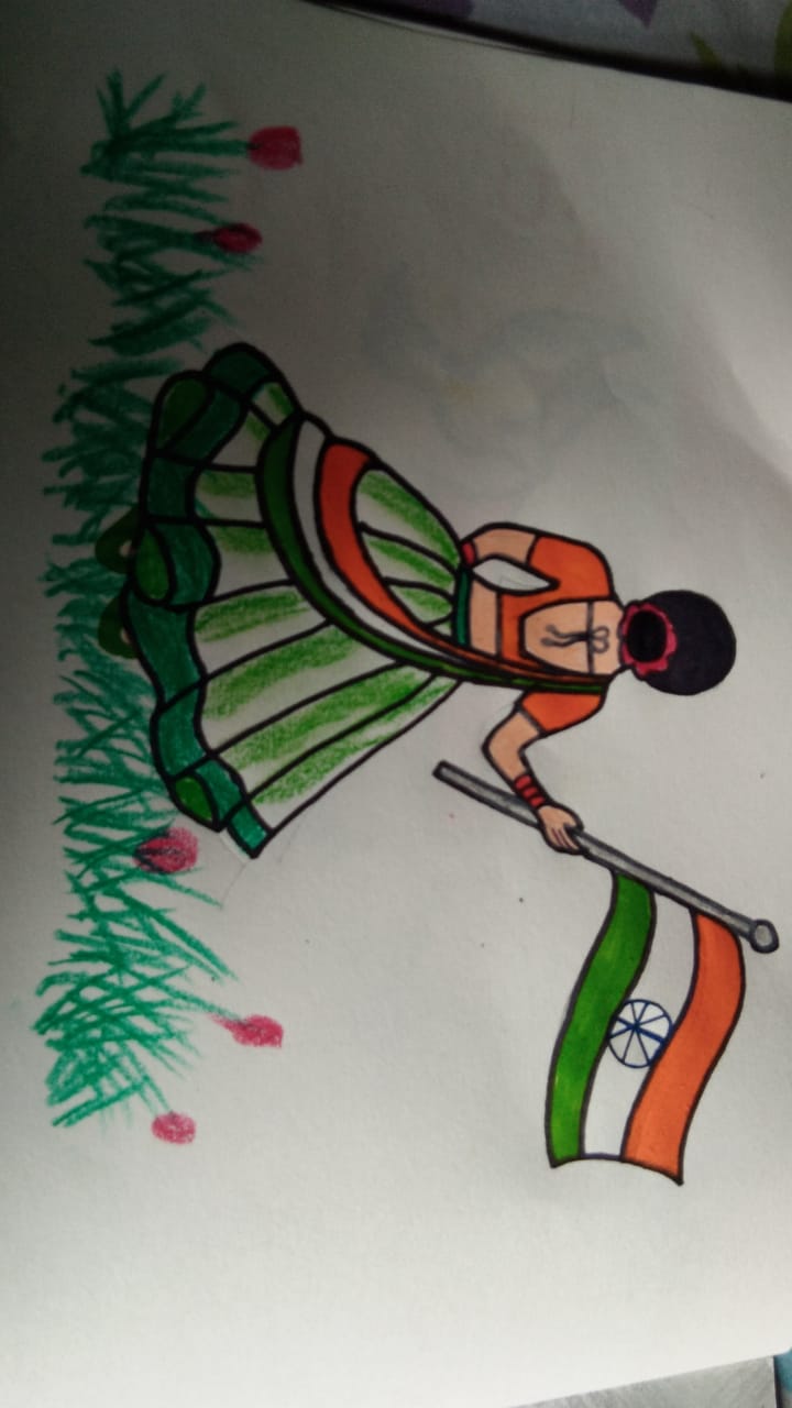 artistsoumyabrata - Indian Flag Drawing🇮🇳 Happy independence day to all  🧡🤍💚 Dont forget to Like, comment share with your friends.... - - - Dm  for commission work @artistsoumyabrata Artwork on A4 page