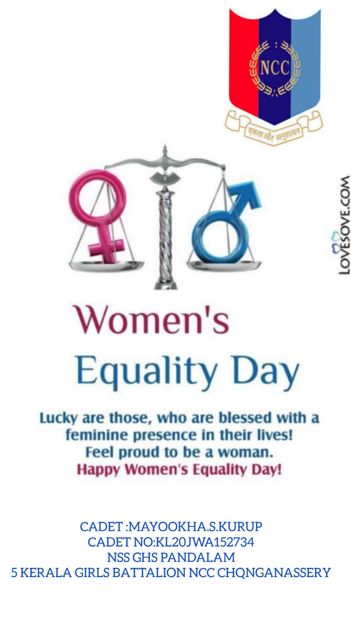 WOMEN'S EQUALITY DAY POSTER India NCC