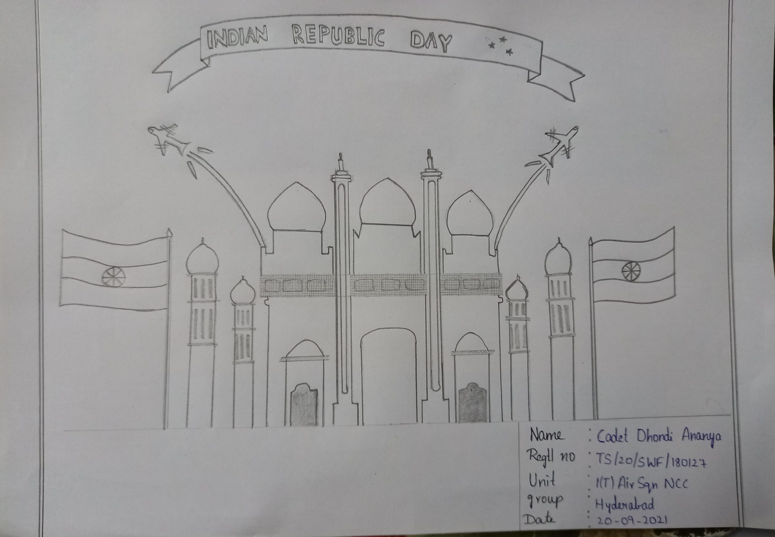 Simple drawing and wall painting – India NCC