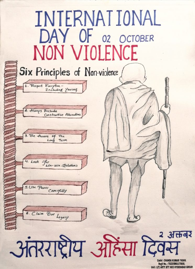 Poster Making Competition on Non Violence - Ruby Park Public School