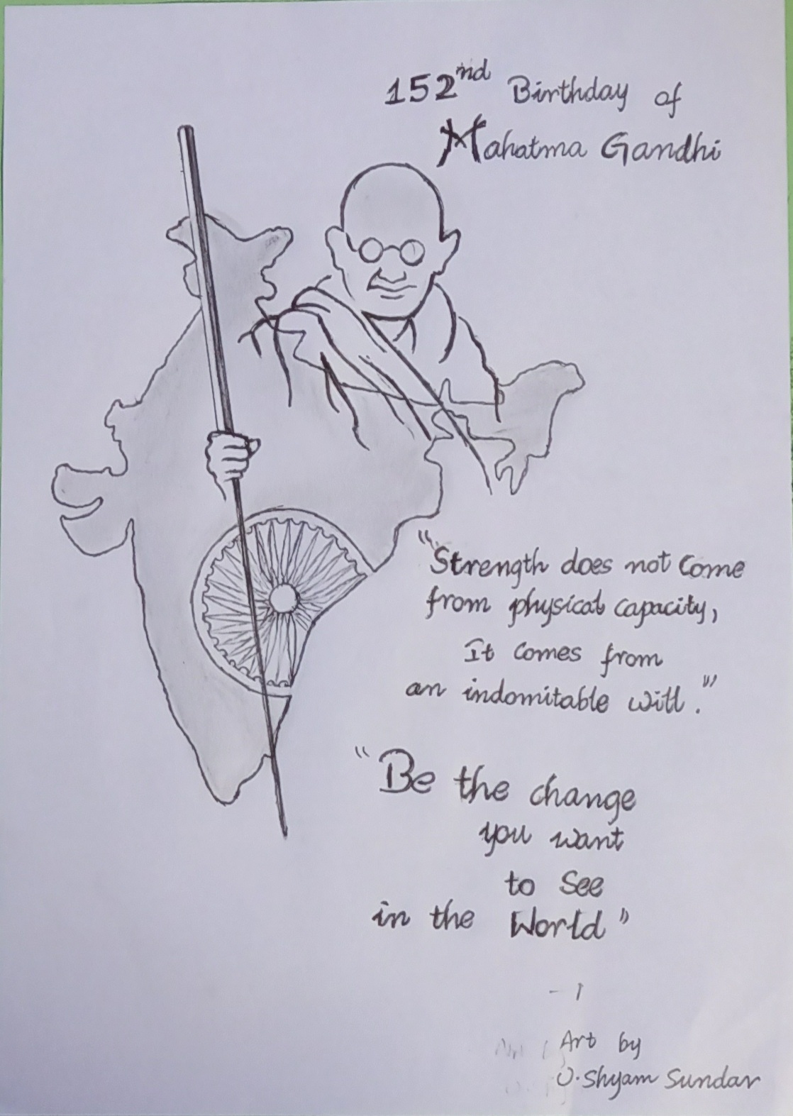 Gandhi sketch Black and White Stock Photos & Images - Alamy