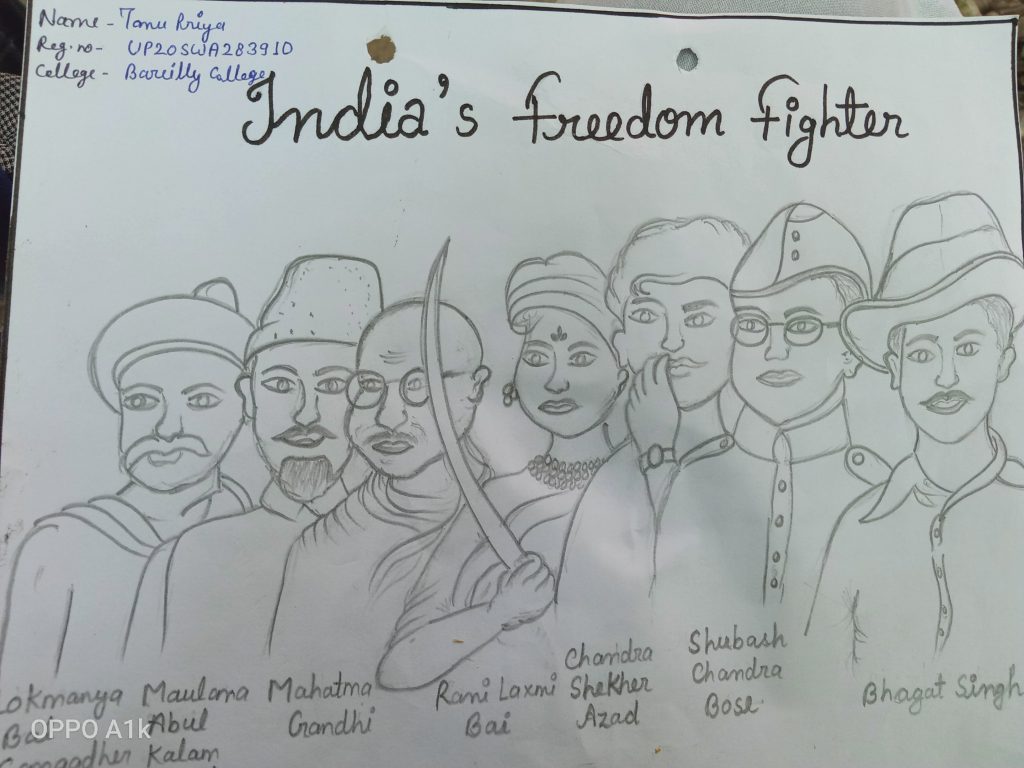 Image of Sketches of national leaders and freedom fighters of India -LE011854-Picxy
