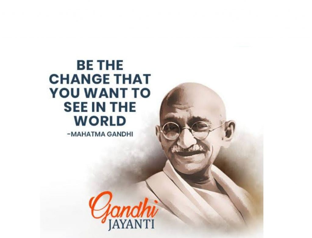 Slogan on Mahatma gandhi – India NCC