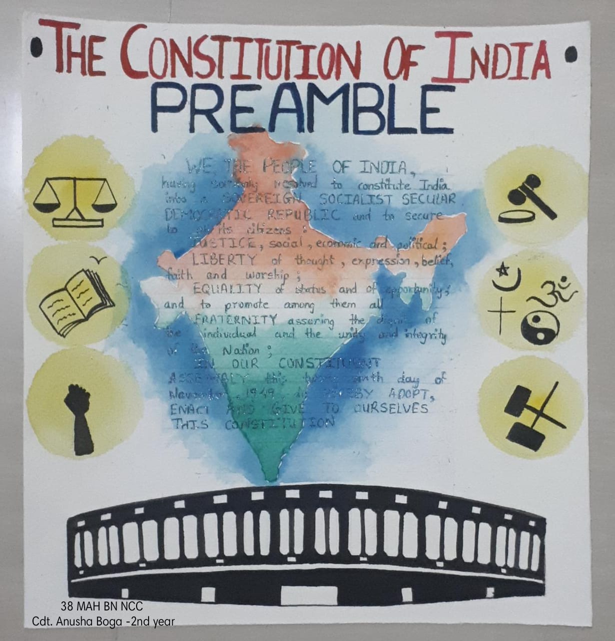 Painting related to constitution of India – India NCC