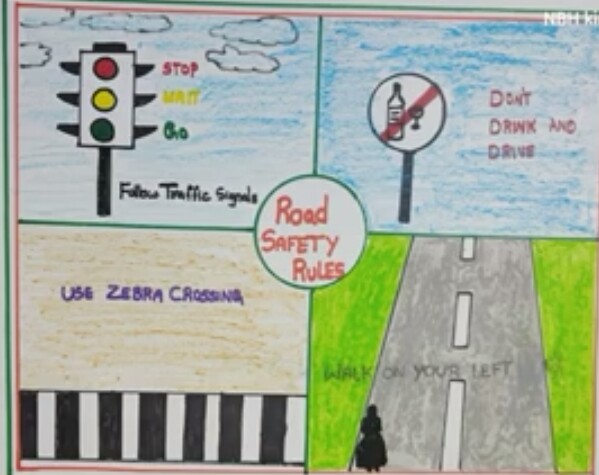 Essay On Road Safety in English for Classes 1-3: 10 Lines, Short & Long  Paragraph