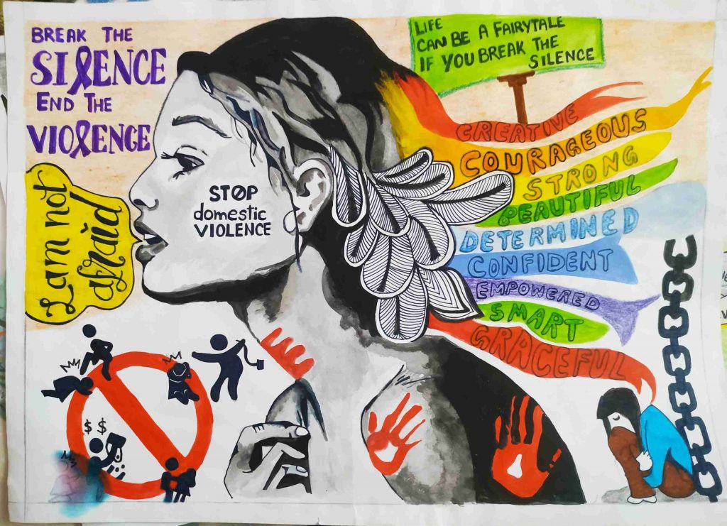 Non violence gun line art with heart poster - Artdesign