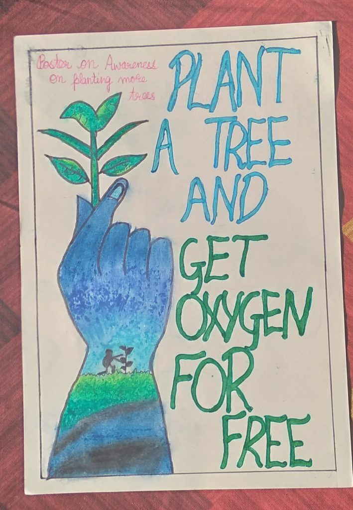 Poster on awareness on planting more trees – India NCC