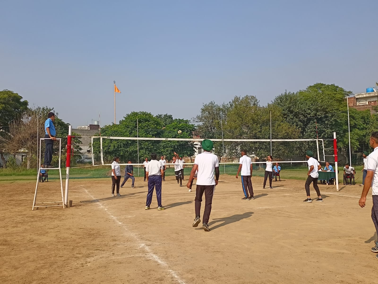 Volleyball match in camp India NCC
