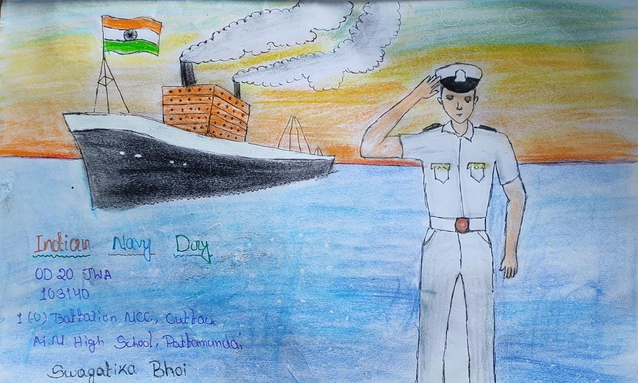 Poster On Indian Navy Day | Drawing & Painting Indian Navy Day - YouTube