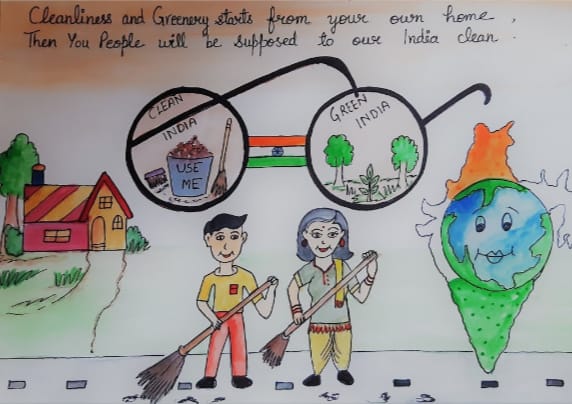 Swachh bharat drawing||gandgi mukt mera gaon drawing| ART ND CRAFT  CREATIONS | Hellow students this is a gandgi mukt mera gaon drawing,clean  India green India,Swachhta painting with oil pastel color. Swachh Bharat