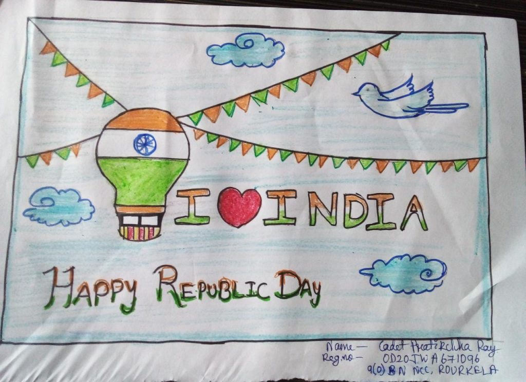 Free Vector | Drawing with indian republic day