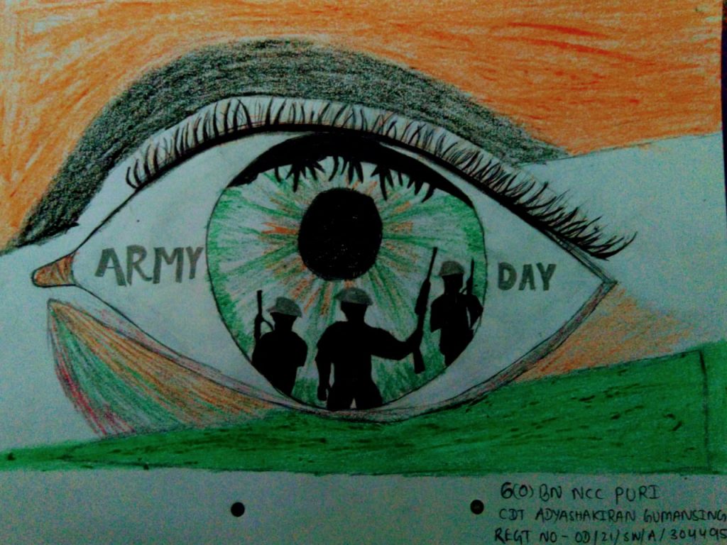 Indian army day design template banner