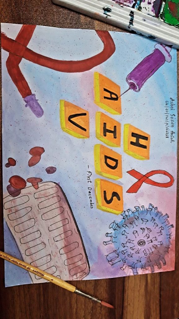 World Aids Day Poster Drawing with Oil Pastel | Social Awareness Drawing |  World Aids Day Drawing - YouTube | Poster drawing, World aids day, Oil  pastel