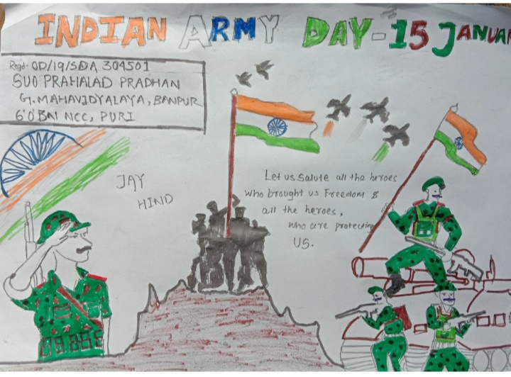 Army Day Poster Making   India NCC