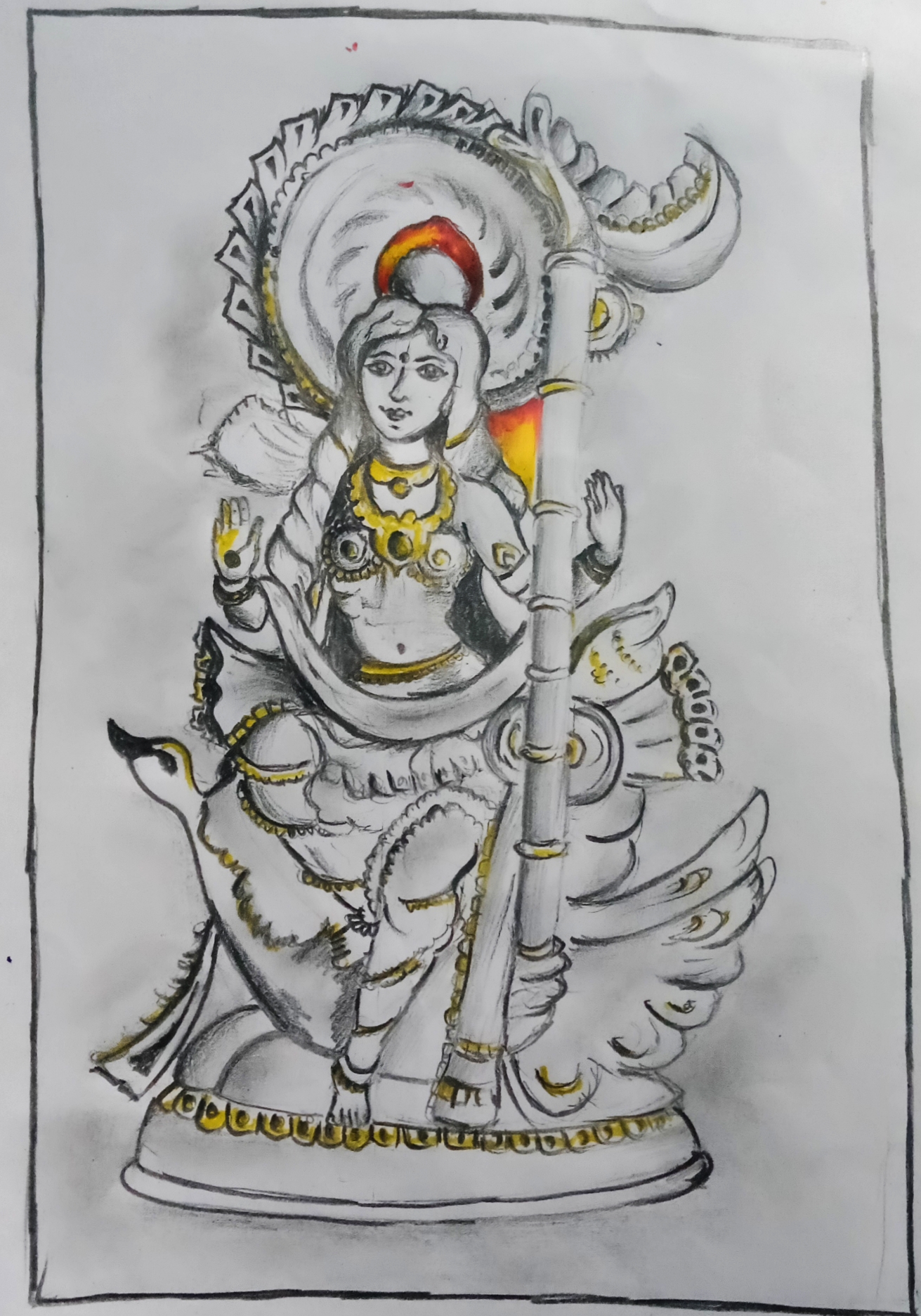 Details 75 easy saraswati puja drawing  xkldaseeduvn