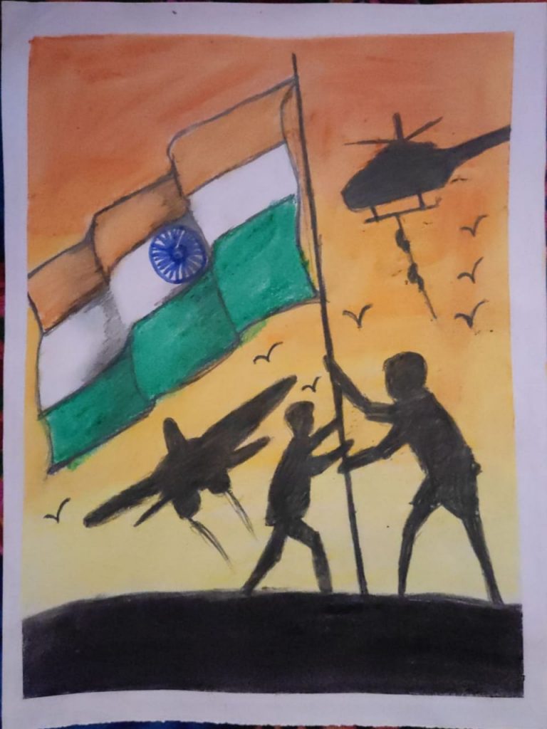 Mera Bharat Mahaan //Indian Drawing// मेरा भारत महान ड्राइंग | Indian  drawing, Independence day drawing, Flag drawing