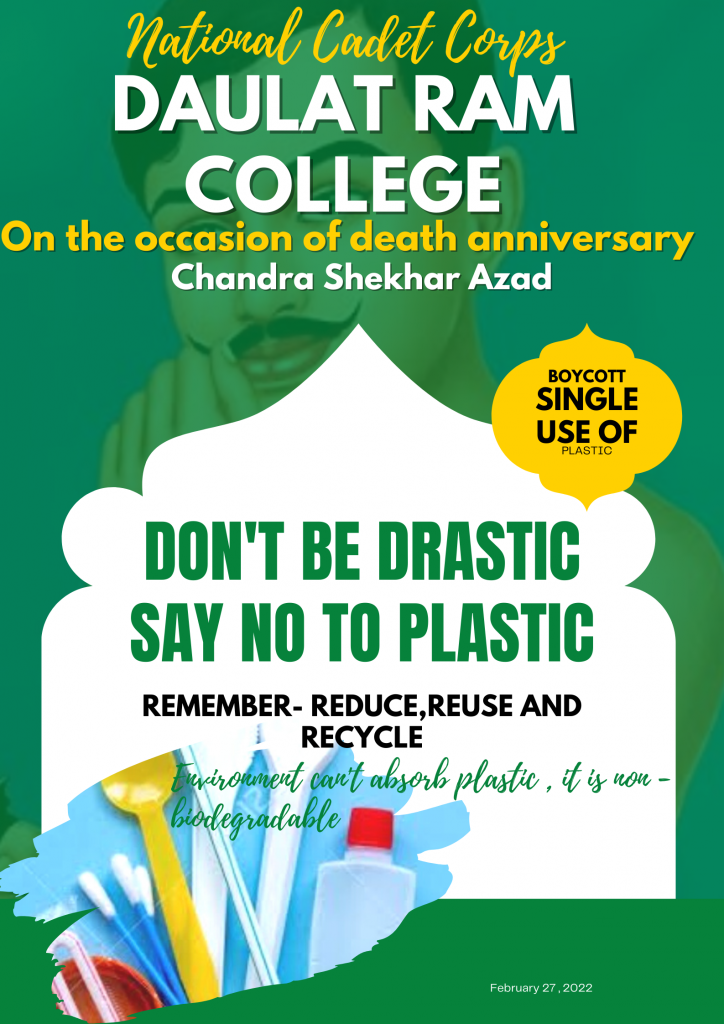 Boycott Single Use Of Plastic India Ncc