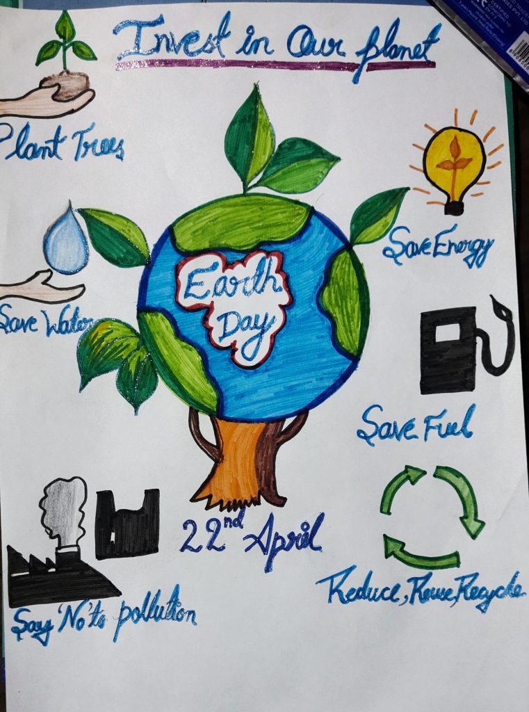 HaPPY WorLd EaRTh DaY:) Drawing..Little message_Save EartH