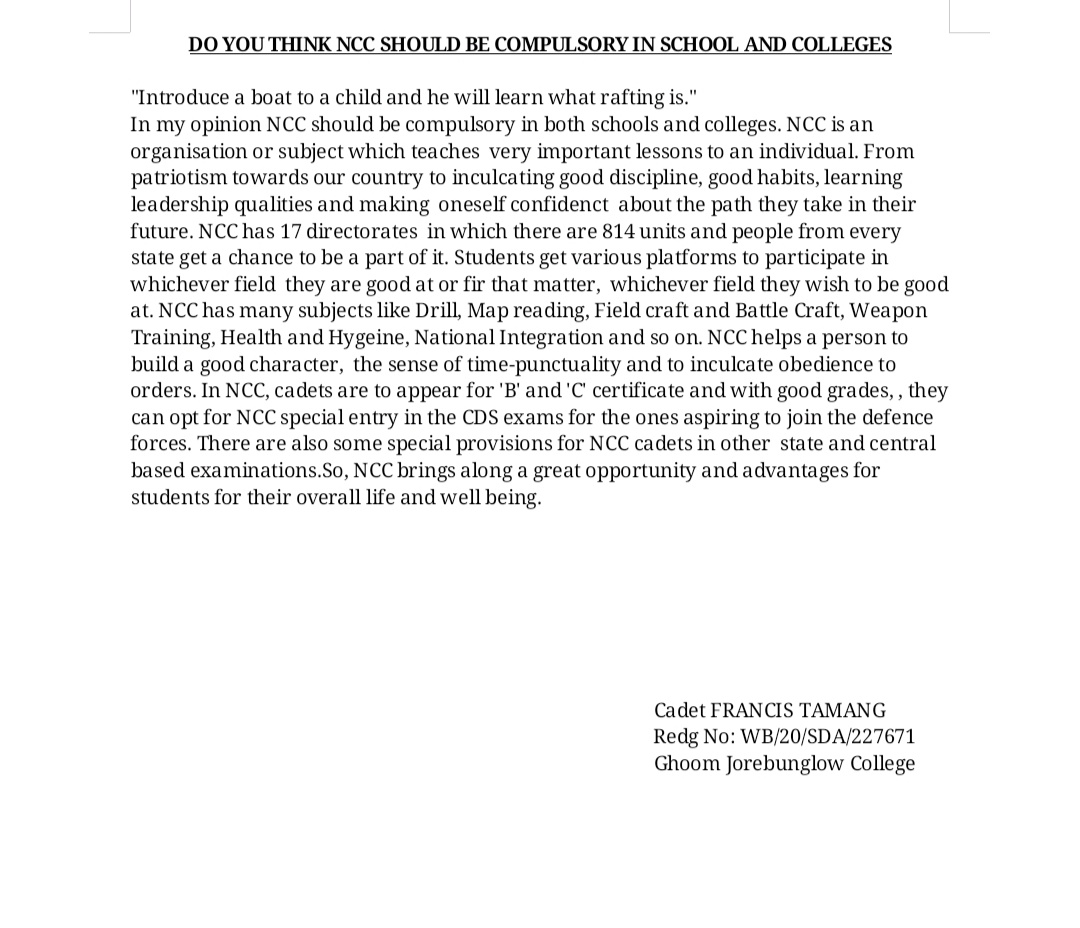 do-you-think-ncc-should-be-compulsory-in-school-and-colleges-india-ncc
