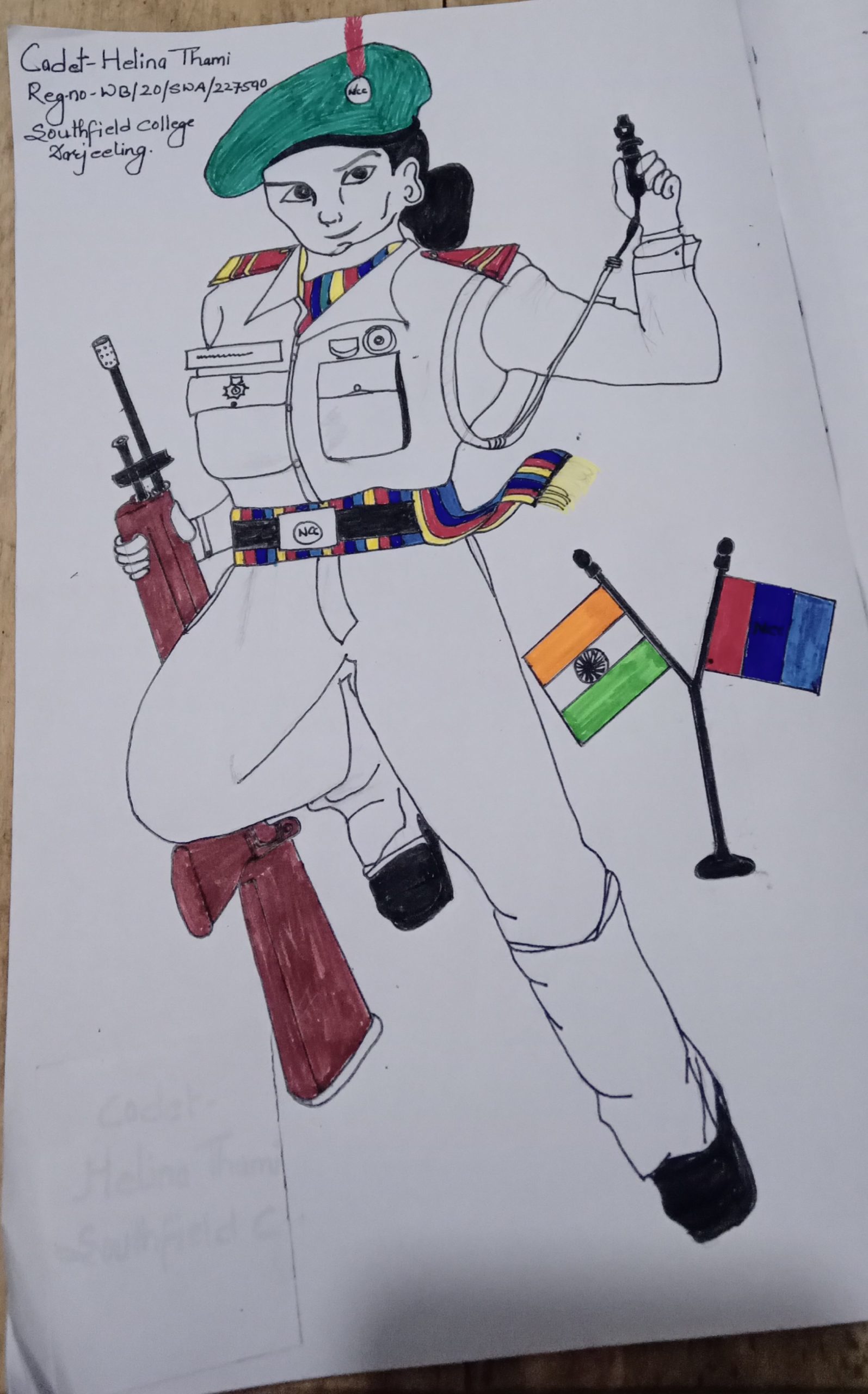 Pencil drawing – India NCC