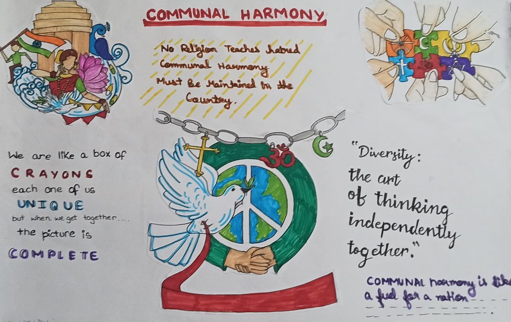 Religious harmony depicted by a Delhi participant  Download Scientific  Diagram