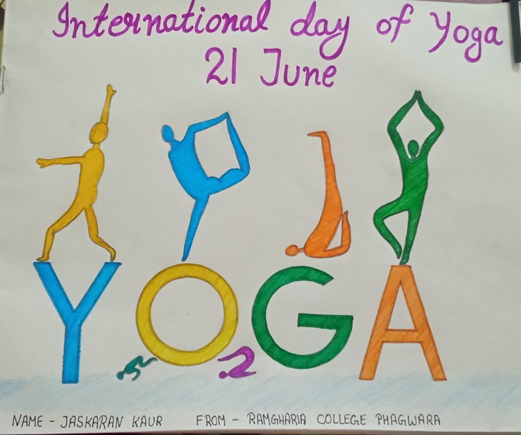 How to draw International Yoga Day Logo